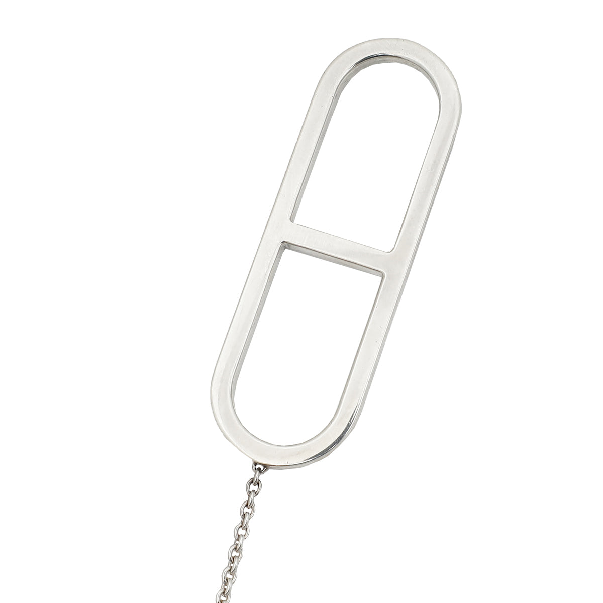 Hermes Silver Ever Chaine d'Ancre Long Lariat Necklace