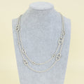 Hermes Sterling Silver Farandole Long Necklace 120