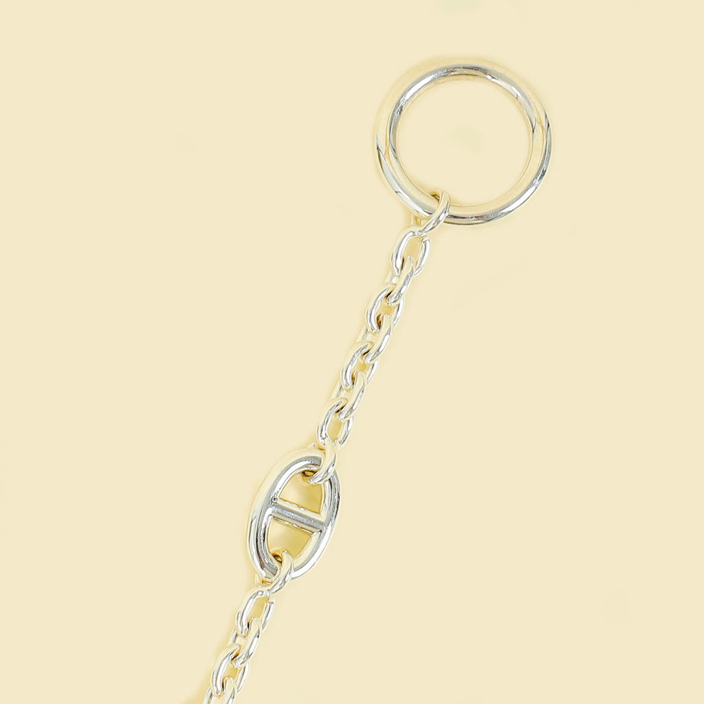 Hermes Sterling Silver Farandole Long Necklace 120