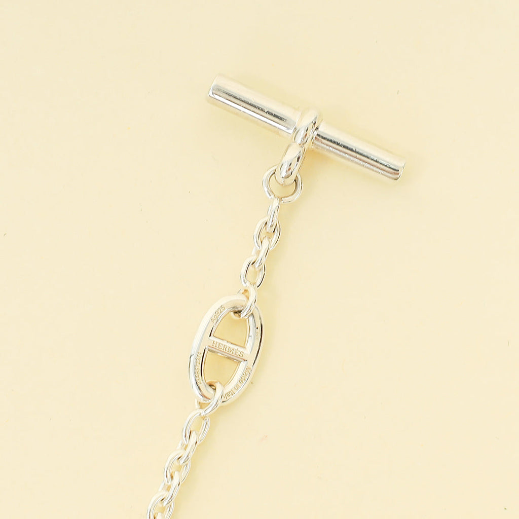 Hermes Sterling Silver Farandole Long Necklace 120