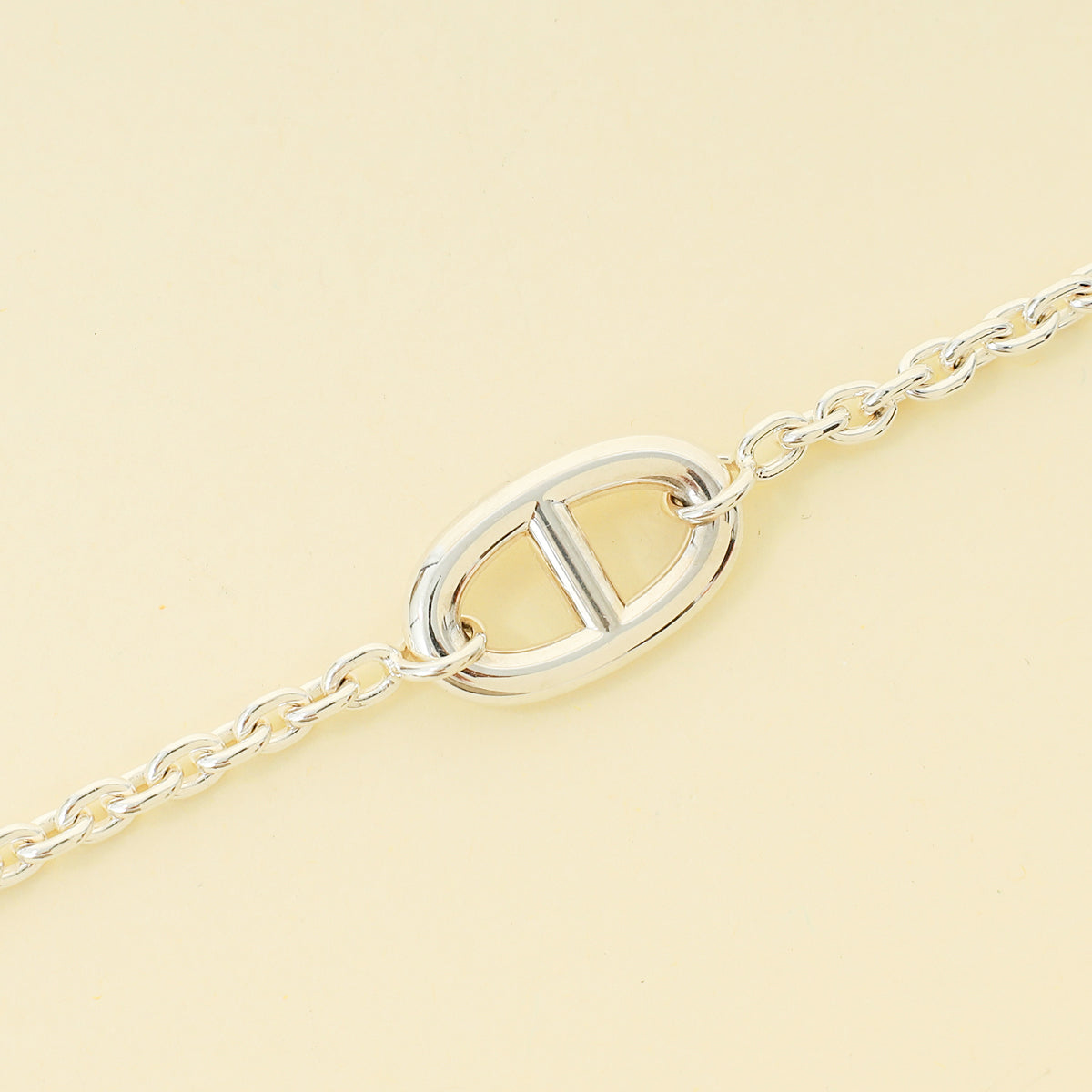 Hermes Sterling Silver Farandole Long Necklace 120