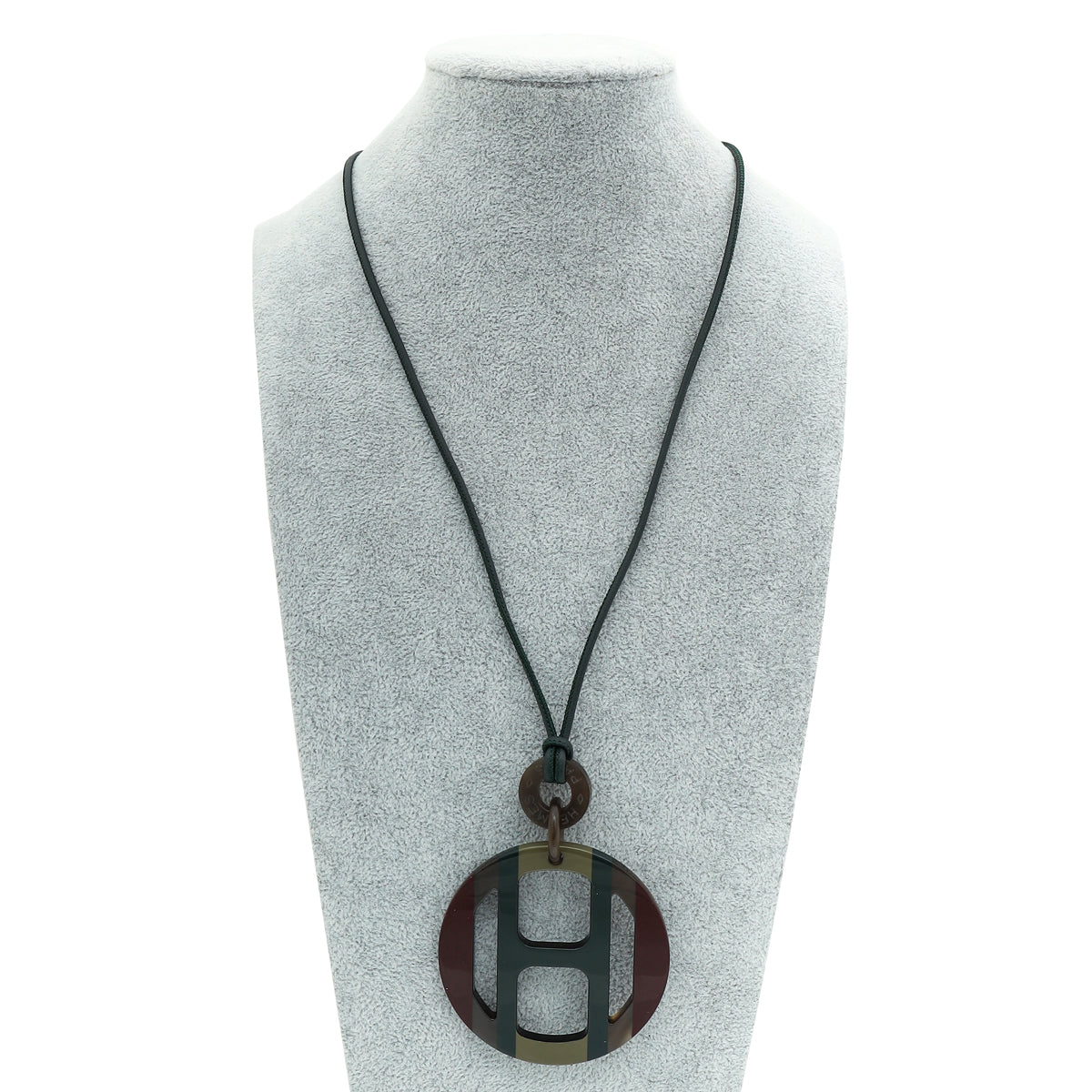 Hermes Multicolor H Equipe Pendant Necklace