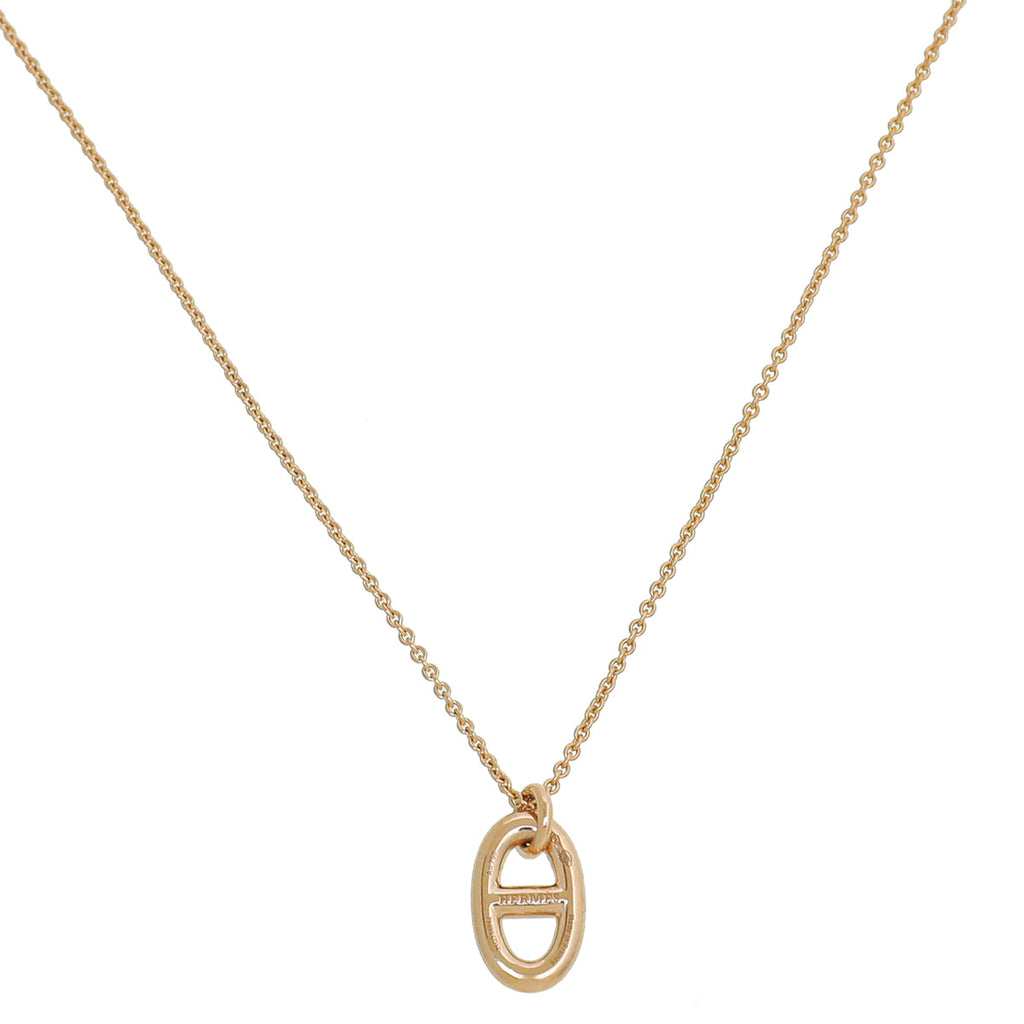 Hermes 18K Rose Gold Farandole Pendant Necklace Small