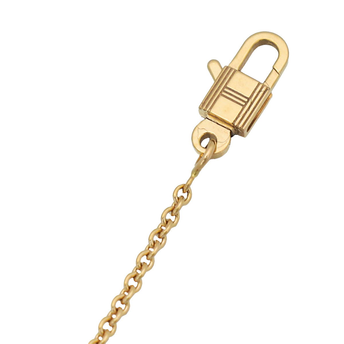 Hermes 18K Rose Gold Pink Sapphire Amulettes Constance Pendant Necklace