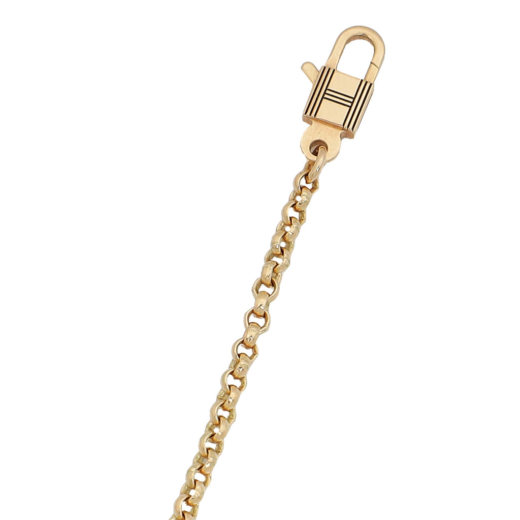 Hermes 18K Rose Gold Kelly Clochette Necklace