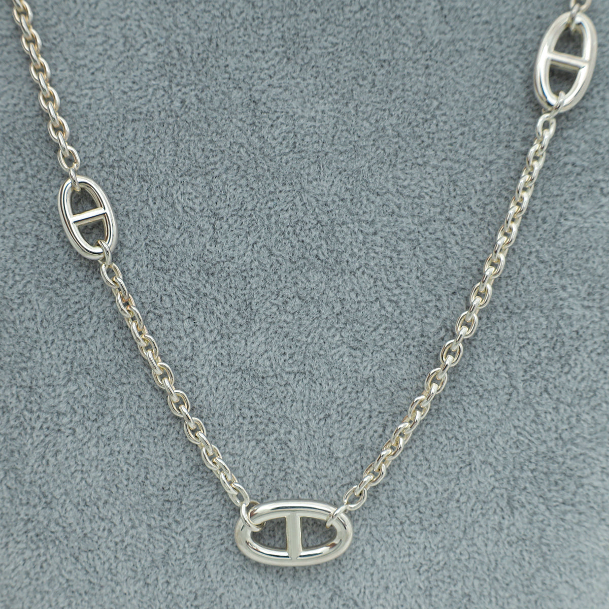Hermes Silver Farandole Long Necklace 80