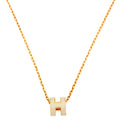 Hermes Marron Glace Mini Pop Pendant Necklace