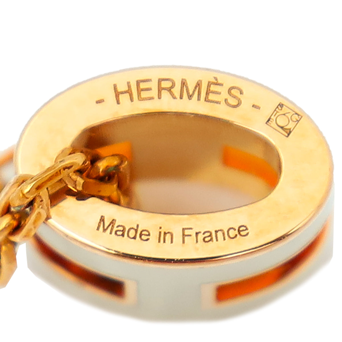 Hermes Marron Glace Mini Pop Pendant Necklace