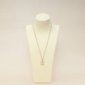 Hermes 18K Rose Gold Kelly Amulette Diamond Pendant Necklace