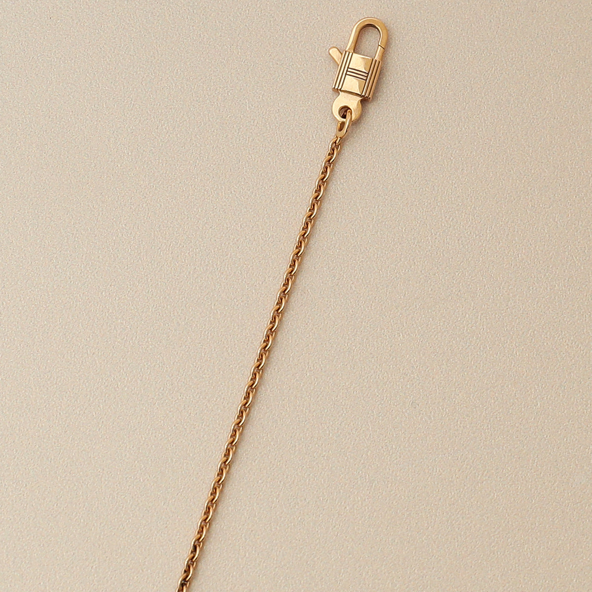 Hermes 18K Rose Gold Kelly Amulette Diamond Pendant Necklace