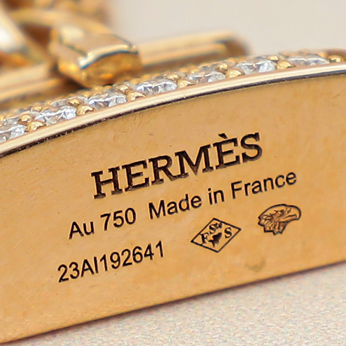 Hermes 18K Rose Gold Kelly Amulette Diamond Pendant Necklace