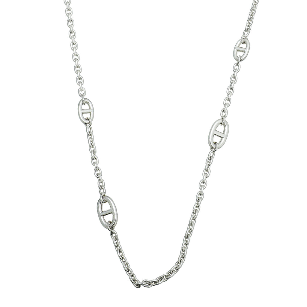 Hermes Sterling Silver Farandole 160 cm Long Necklace