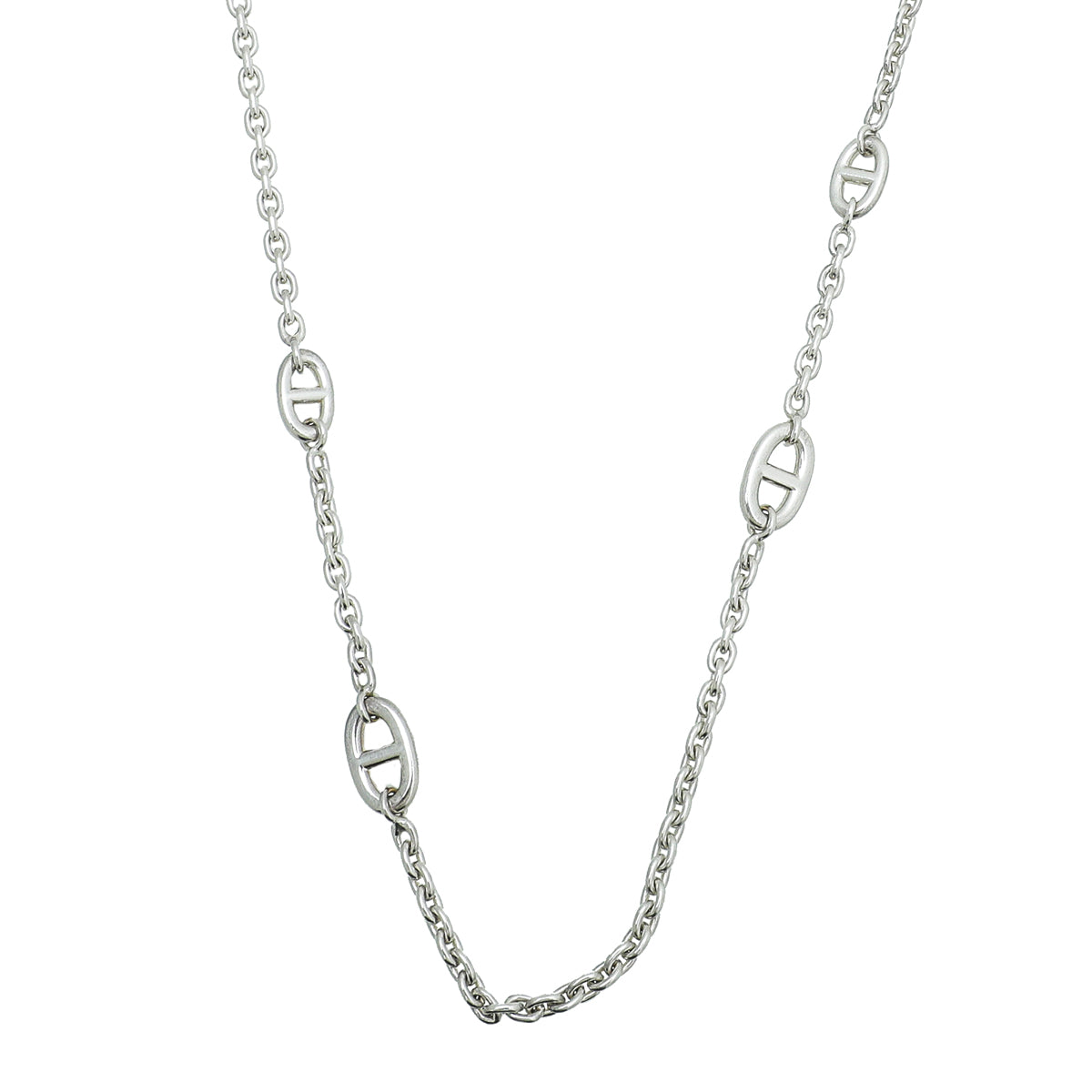 Hermes Sterling Silver Farandole 160 cm Long Necklace