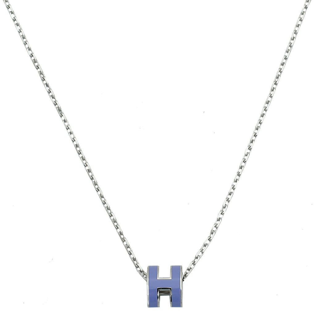 Hermes Lilas Mini Pop H Pendant Necklace