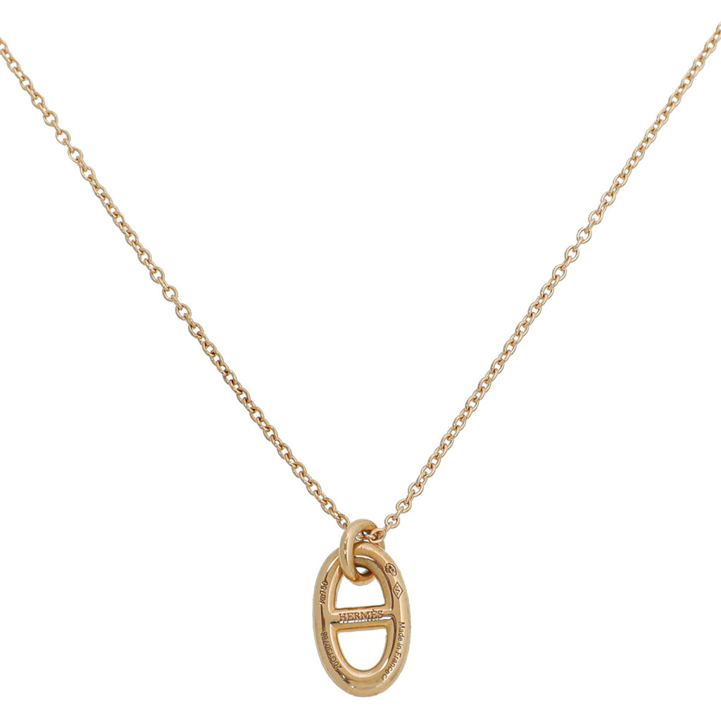 Hermes 18K Rose Gold Farandole Pendant Necklace Small