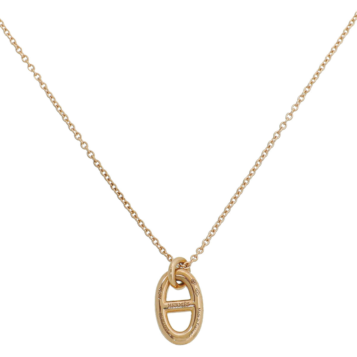 Hermes 18K Rose Gold Farandole Pendant Necklace Small