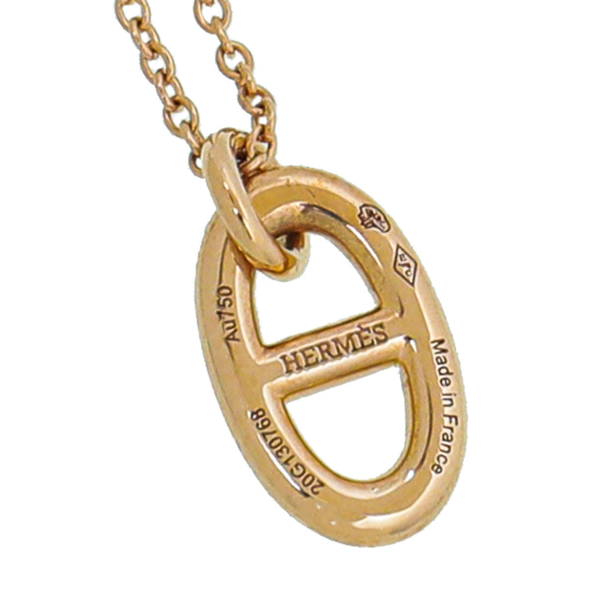 Hermes 18K Rose Gold Farandole Pendant Necklace Small