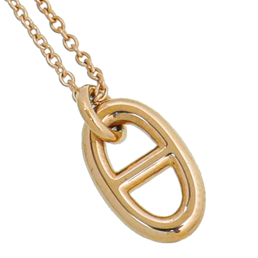 Hermes 18K Rose Gold Farandole Pendant Necklace Small