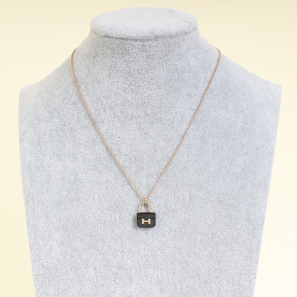 Hermes 18K Rose Gold Amulettes Constance Necklace