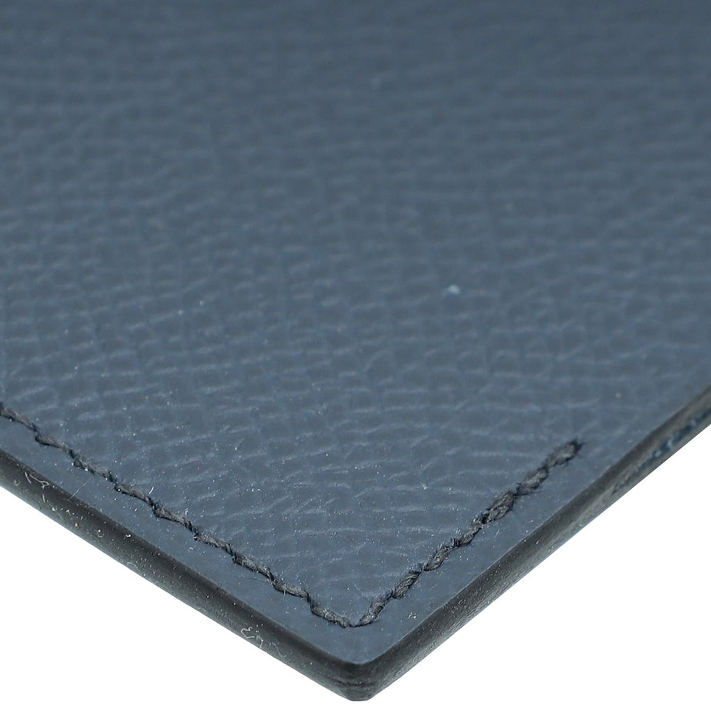 Hermes Bleu Minuit Tarmac Passport Holder