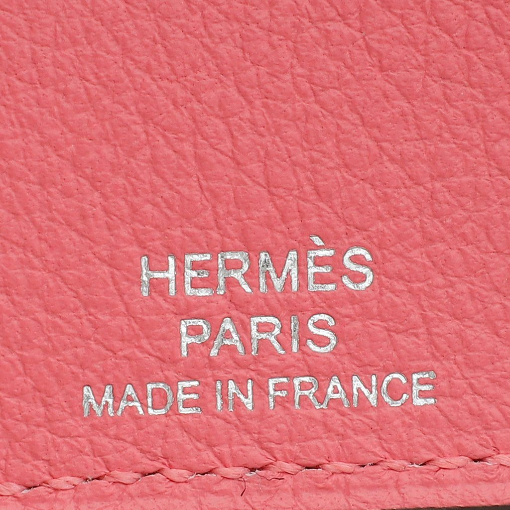 Hermes Rose Azalée Evercolor R.M.S Passport Holder
