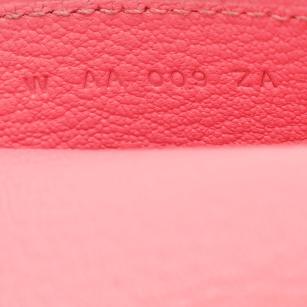 Hermes Rose Azalée Evercolor R.M.S Passport Holder