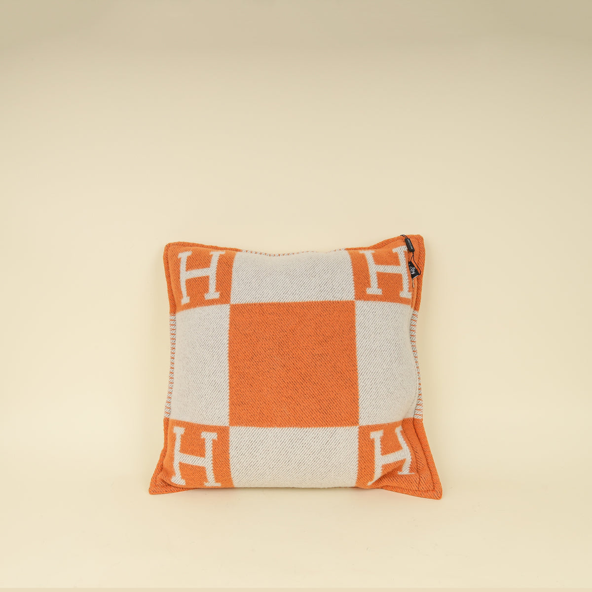 Hermes Bicolor Avalon Wool and Cashmere Pillow, Small Model