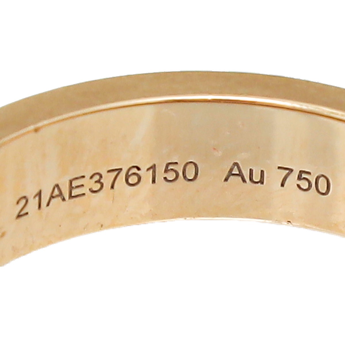 Hermes 18K Rose Gold Diamond Kelly Cadenas Double Ring 53