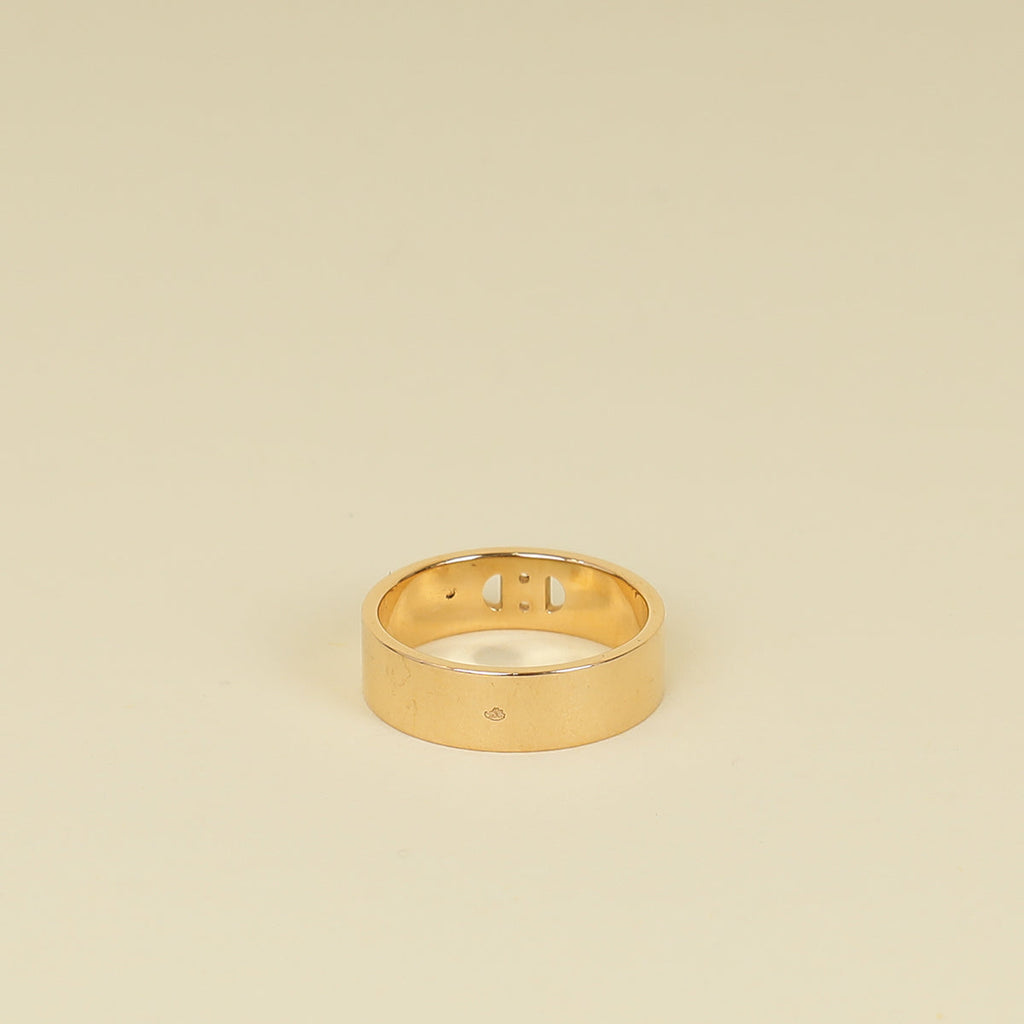 Hermes 18K Rose Gold H D'ancre Small Model Ring 53
