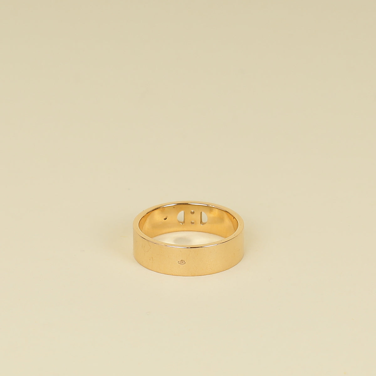 Hermes 18K Rose Gold H D'ancre Small Model Ring 53