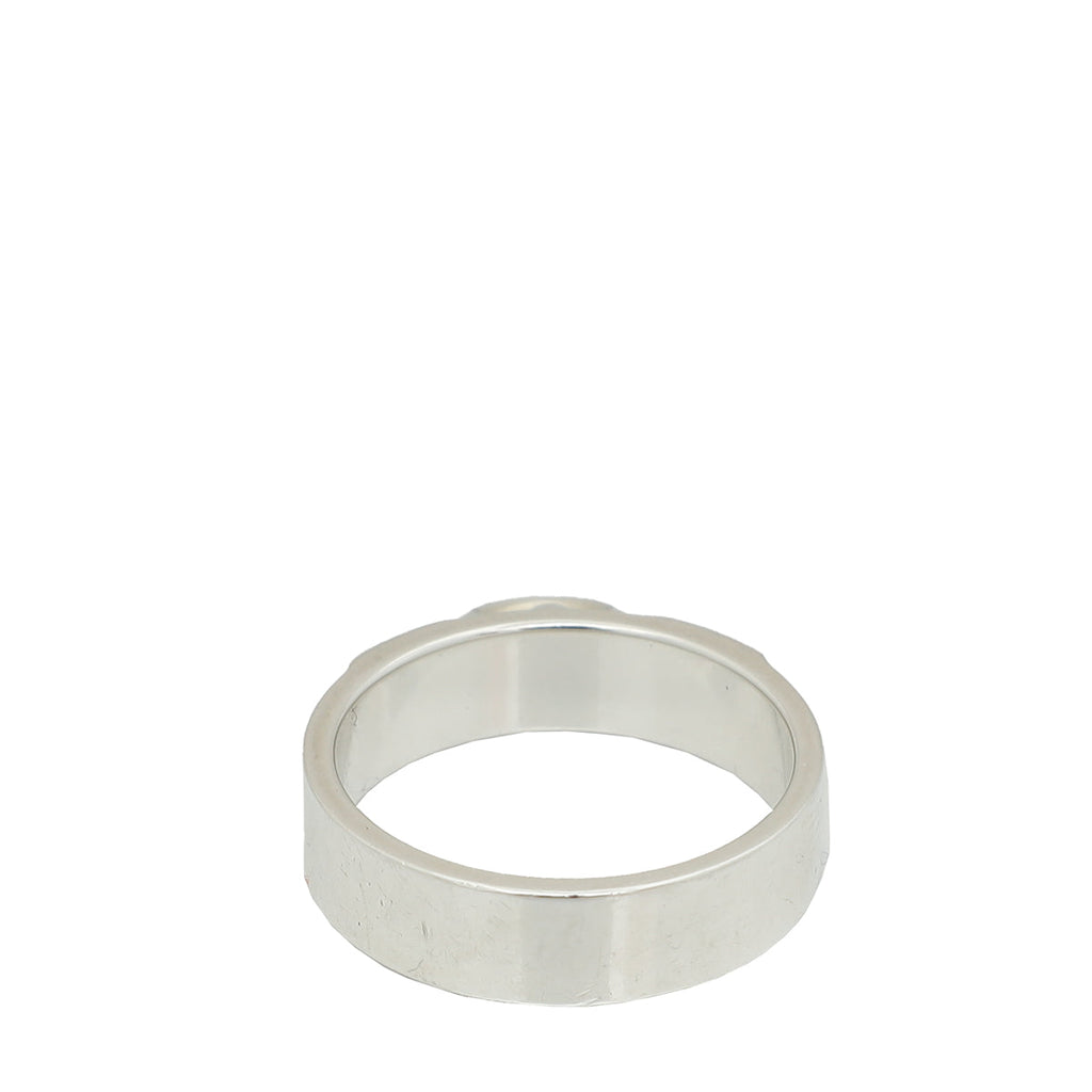 Hermes Silver Sterling Collier de Chien Small Model Ring 52