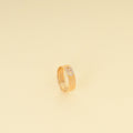Hermes 18K Pink Gold Diamond H d'Ancre Ring Small Model 54