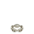 Hermes Silver Chaine D'ancre Enchainee Small Model Ring 52