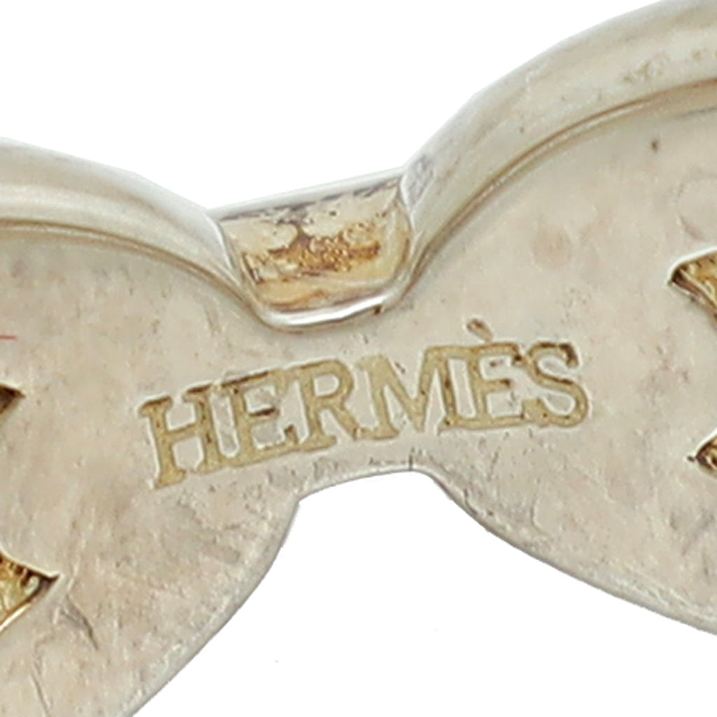 Hermes Silver Chaine D'ancre Enchainee Small Model Ring 52
