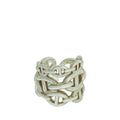 Hermes Silver Chaine D'ancre Enchainee Large Model Ring 52