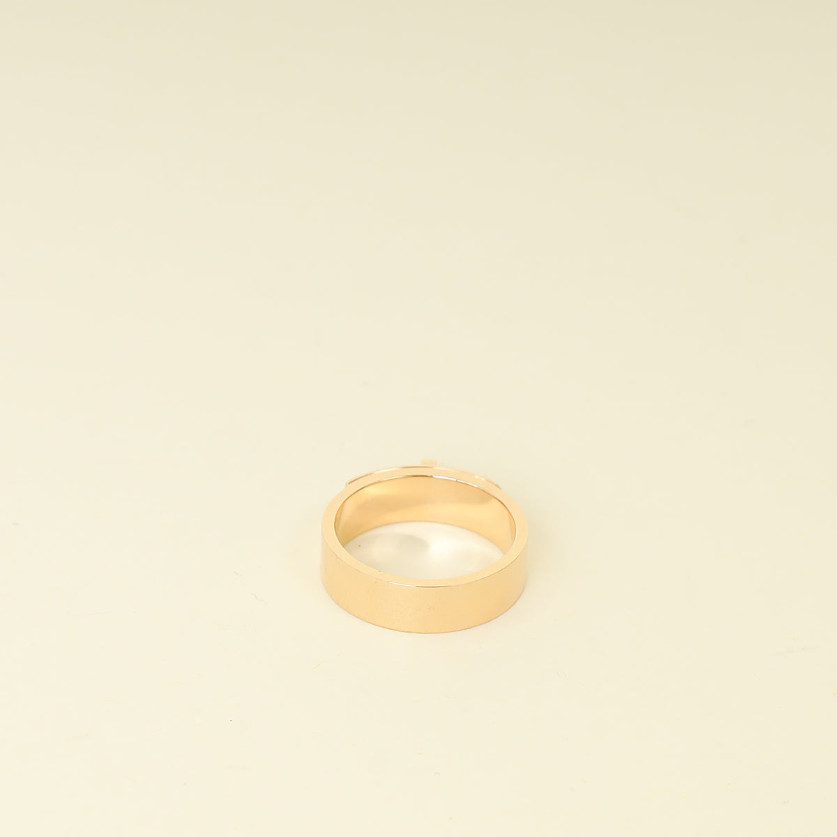 Hermes 18K Rose Gold Diamond Kelly Ring Small Model 49