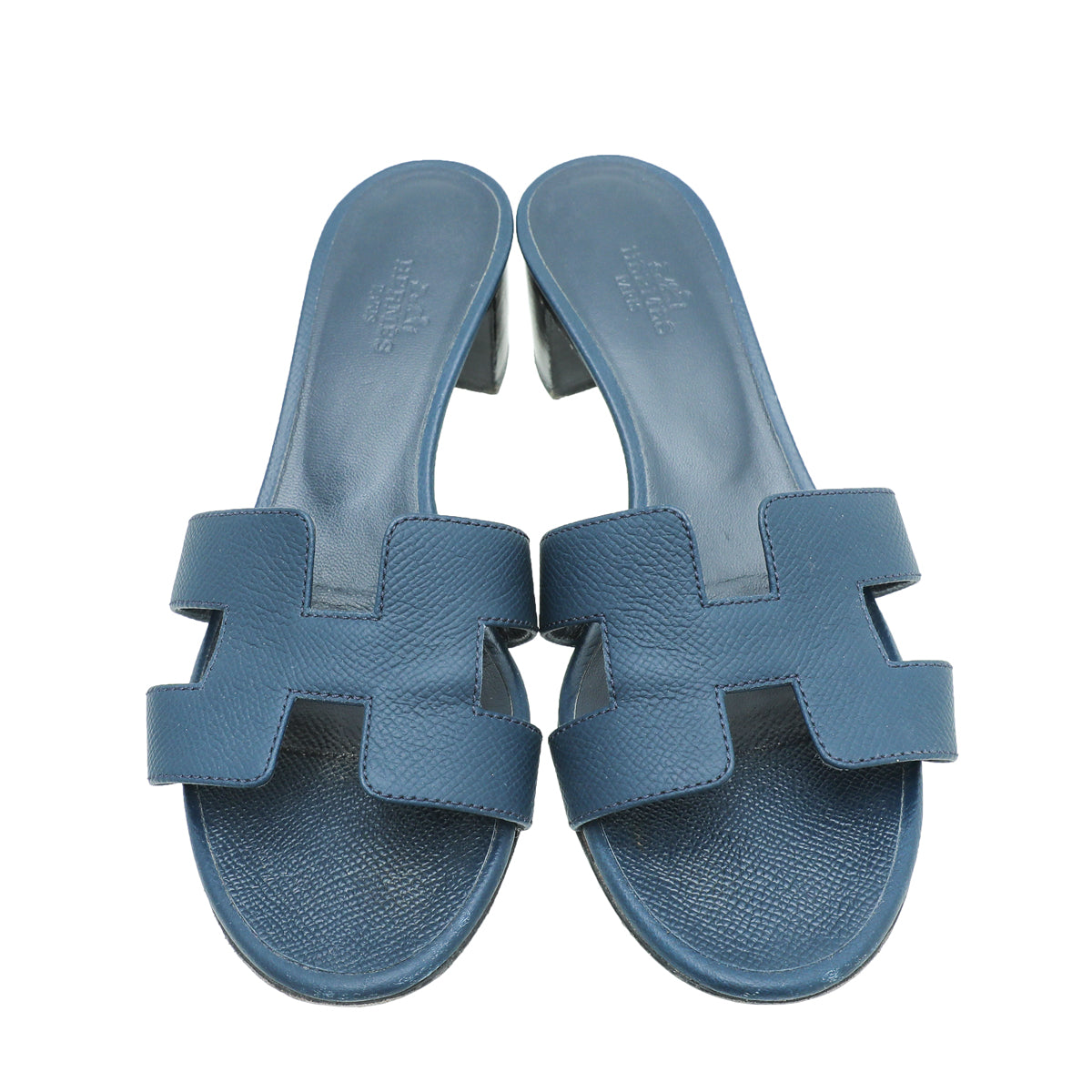 Hermes Navy Blue Epsom Oasis Sandal 36.5