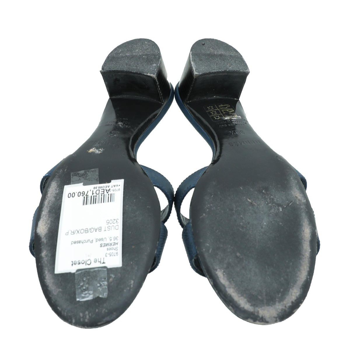 Hermes Navy Blue Epsom Oasis Sandal 36.5