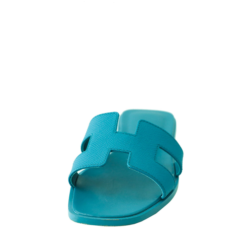 Hermes Blue Izmir Oran Epsom Sandals