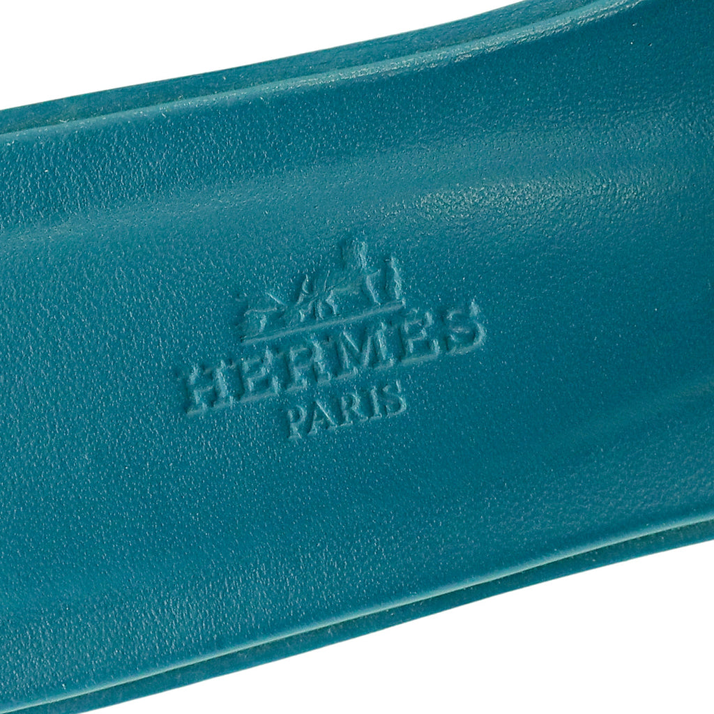 Hermes Blue Izmir Oran Epsom Sandals