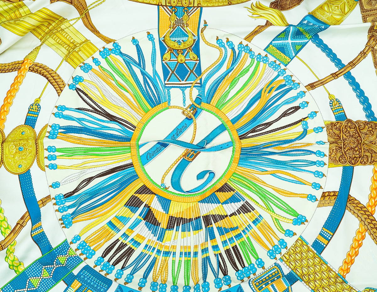 Hermes Tricolor Ceintures et Liens Scarf