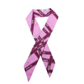 Hermes Bicolor Bolduc Ribbon Print Silk Twilly