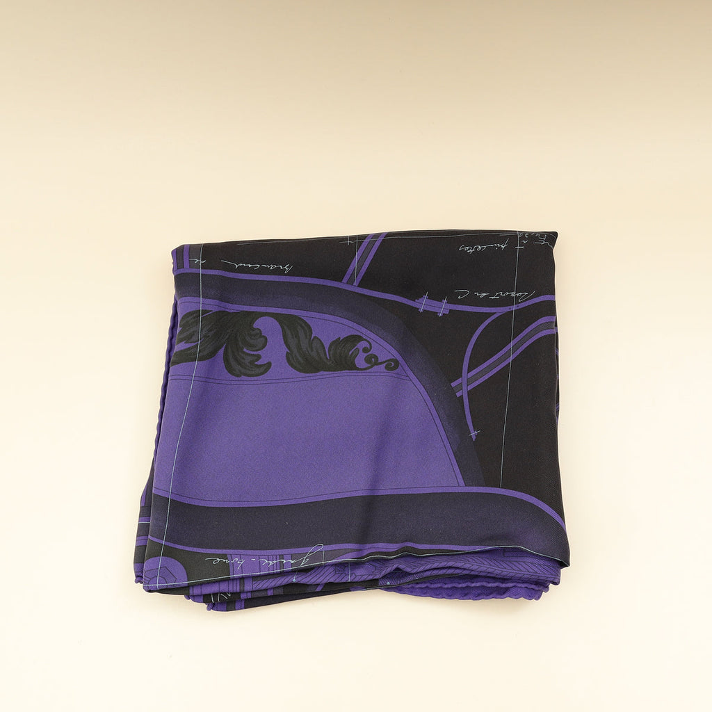 Hermes Bicolor Projet de Voiture Petit-Duc Bateau Scarf 90