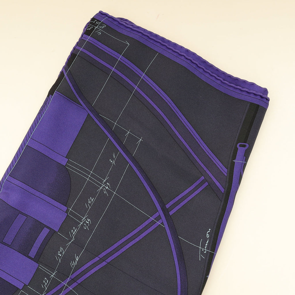 Hermes Bicolor Projet de Voiture Petit-Duc Bateau Scarf 90