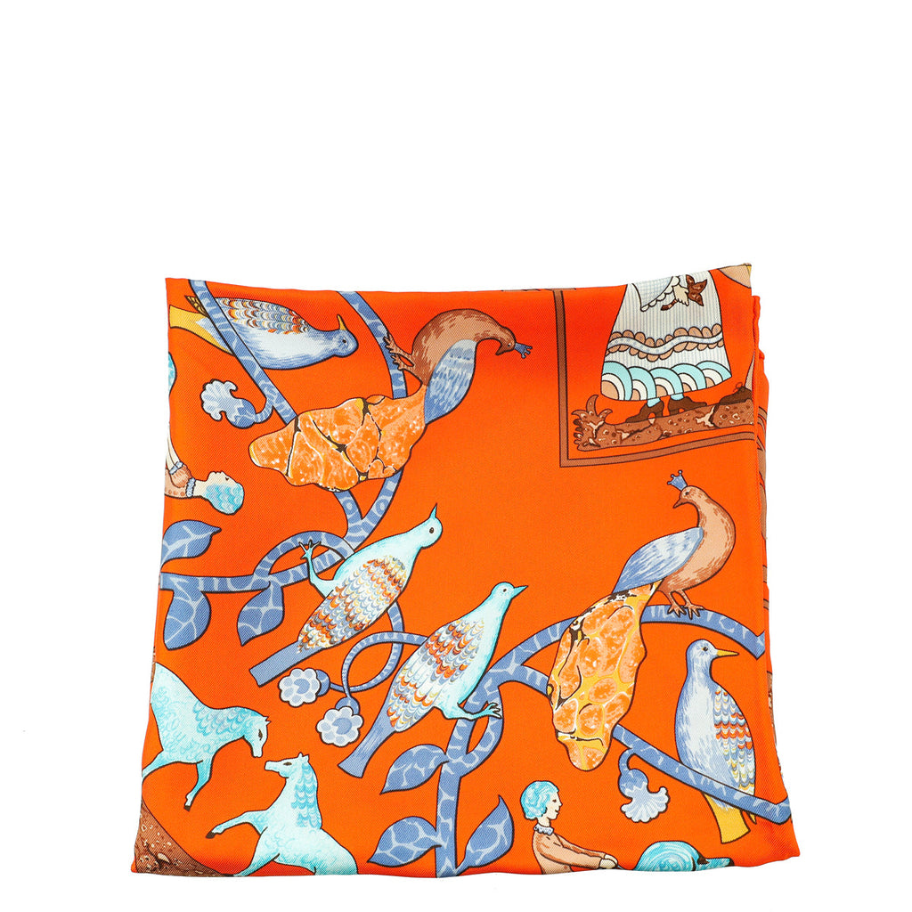 Hermes Multicolor Early America Washington version Francoise de la Perriere Silk Scarf