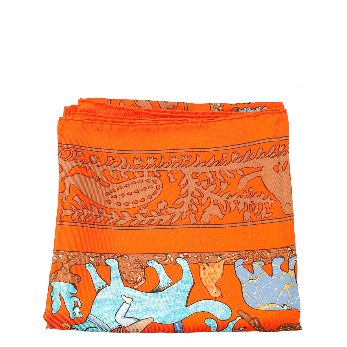 Hermes Multicolor Early America Washington version Francoise de la Perriere Silk Scarf