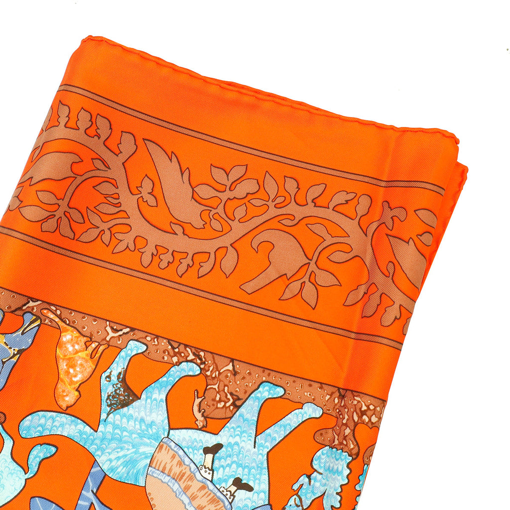 Hermes Multicolor Early America Washington version Francoise de la Perriere Silk Scarf