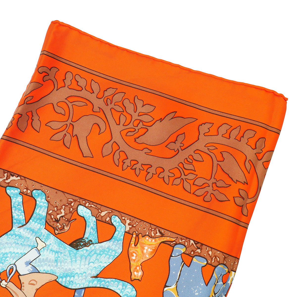Hermes Multicolor Early America Washington version Francoise de la Perriere Silk Scarf
