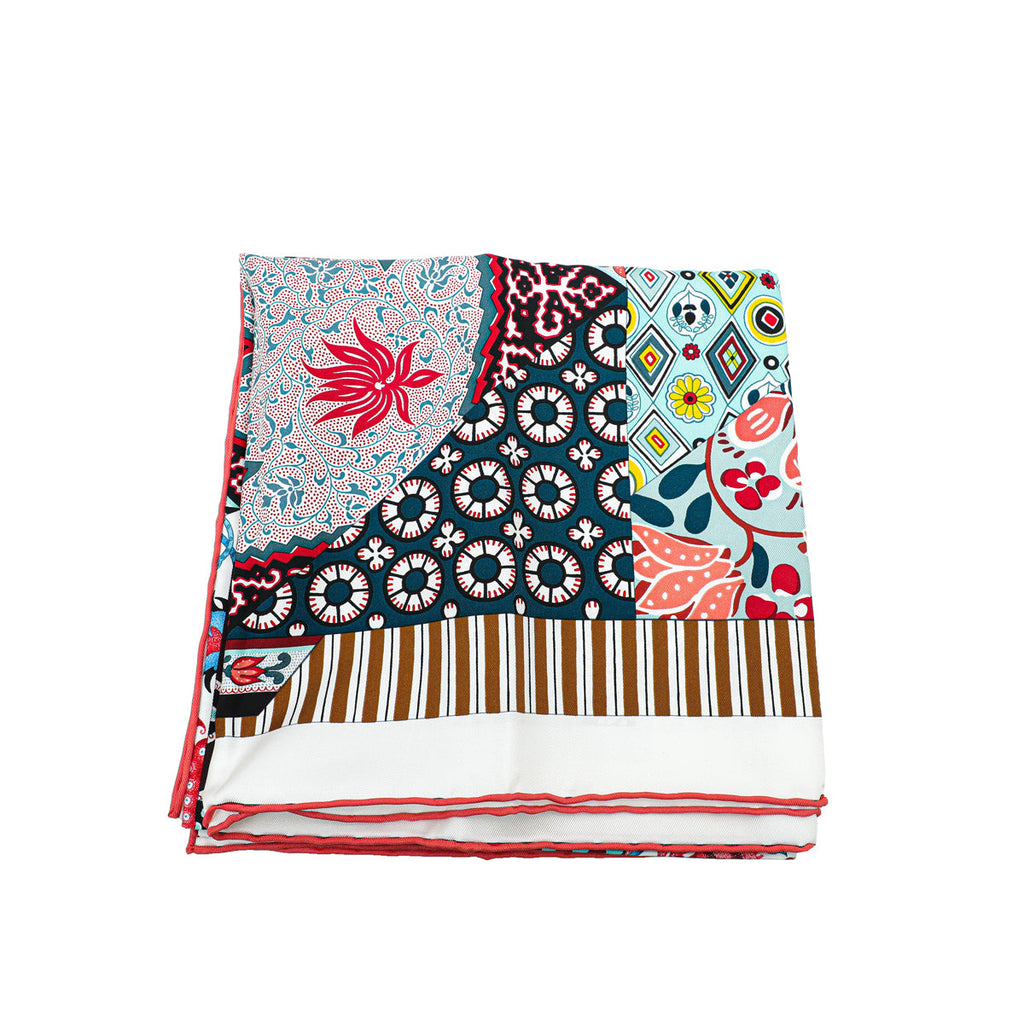 Hermes Tricolor Boucles Et Galons Du Tsar Wash Scarf