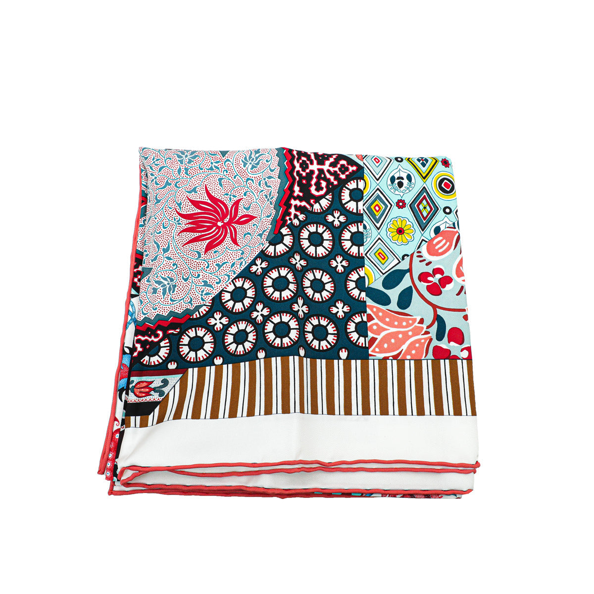 Hermes Tricolor Boucles Et Galons Du Tsar Wash Scarf